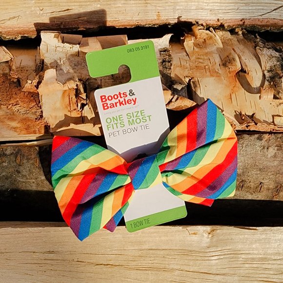 Boots & Barkley Rainbow Bandana and Pet Bow Tie New - Picture 5 of 11